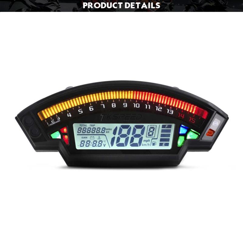 Universal Motorcycle LCD Digital Speedometer 14000RPM 6 Gear 199km/h Backlight Motorcycle Odometer For 1, 2, 4 Cylinders Meter  |  Car Accessories Car Accessories Car Accessories