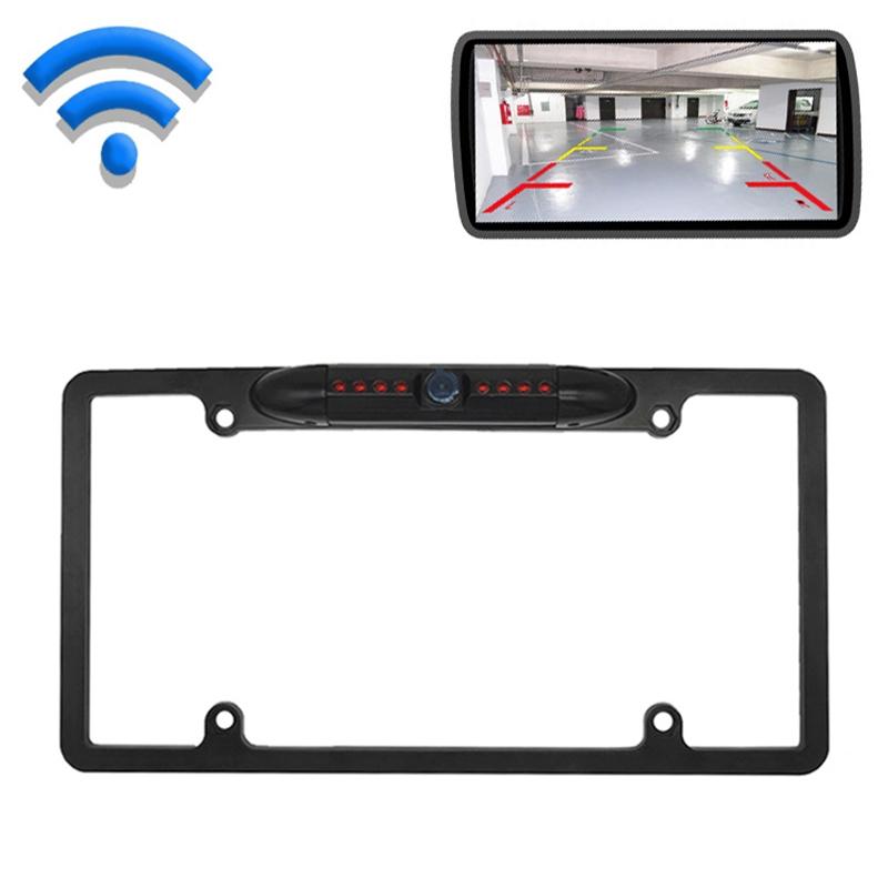 US License Plate Frame WiFi Wireless Car Reversing Rear View Wide-angle Starlight Night Vision Camera  |  Rear View Cameras Car Electronics Rear View Cameras