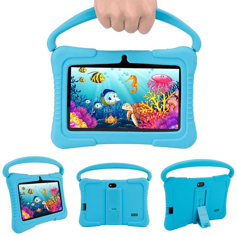 V88 Portable Kid Tablet 7 inch, 2GB+32GB, Android 10 Allwinner A100 Quad Core CPU Support Parental Control Google Play (Blue)  |  Kid Tablet Computers Kid Tablet Computers Kid Tablet Computers