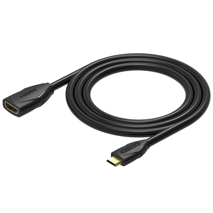 Vention ABAAF Mini HDMI Extension Cable 1m – Black  |  Adatpers / Converters / Cables Adatpers / Converters / Cables Adatpers / Converters / Cables