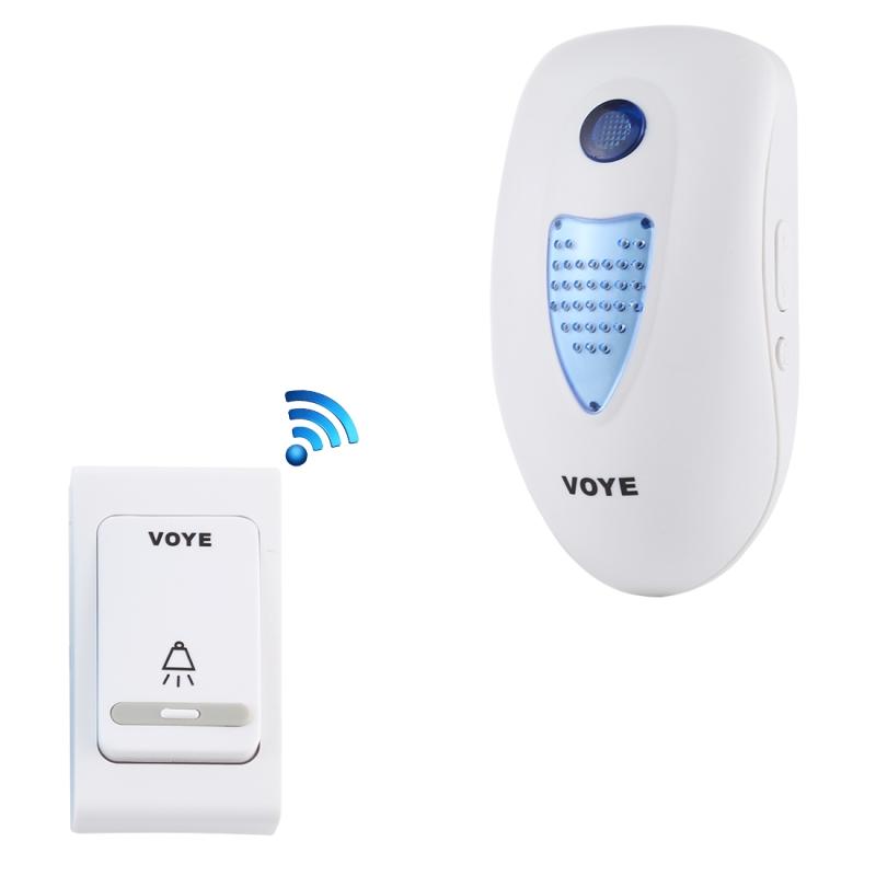 VOYE V003B Home Music Remote Control Wireless Doorbell with 38 Polyphony Sounds (White)  |  Wireless Doorbell Security & Surveillance Wireless Doorbell