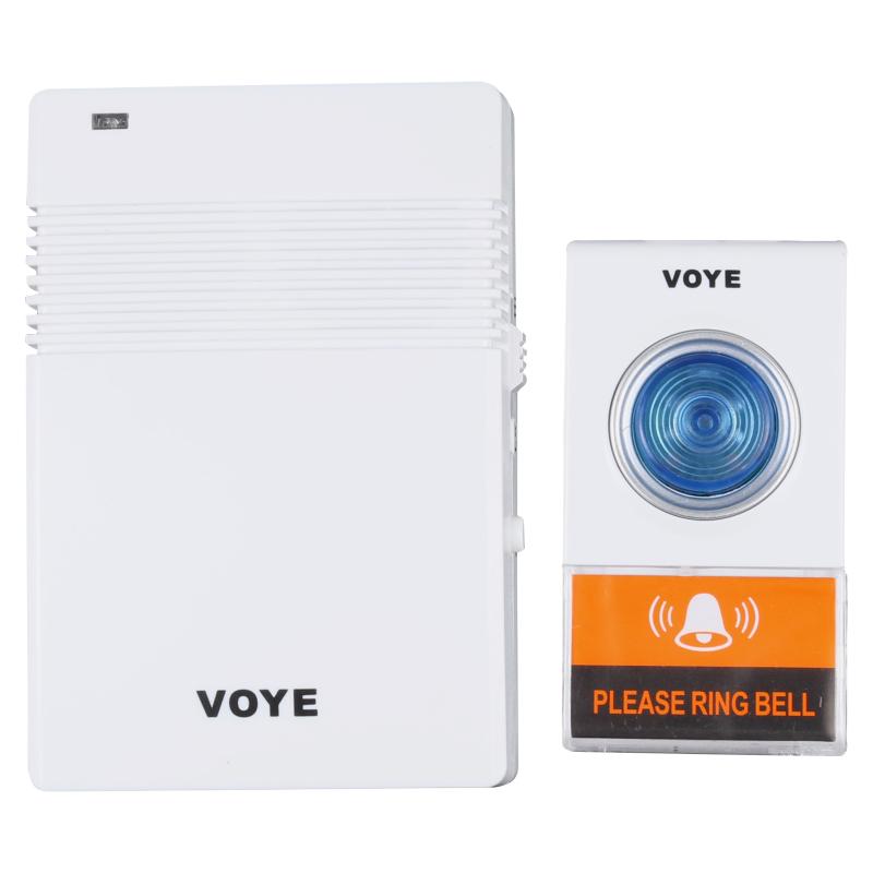 VOYE V005A Wireless Remote Doorbell with 38 Polyphony Sounds (White)  |  Wireless Doorbell Security & Surveillance Wireless Doorbell