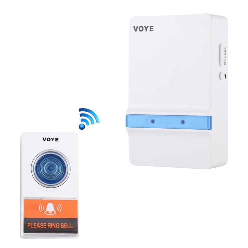 VOYE V012A Home Music Remote Control Wireless Doorbell with 38 Polyphony Sounds (White)  |  Wireless Doorbell Security & Surveillance Wireless Doorbell