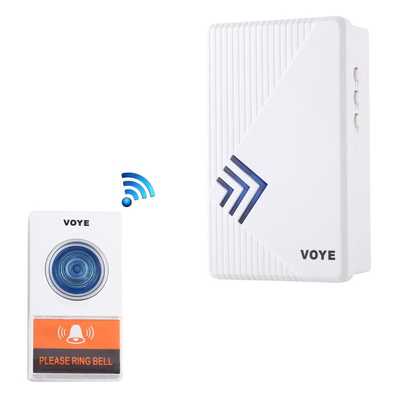 VOYE V022A Home Music Remote Control Wireless Doorbell with 38 Polyphony Sounds (White)  |  Wireless Doorbell Security & Surveillance Wireless Doorbell