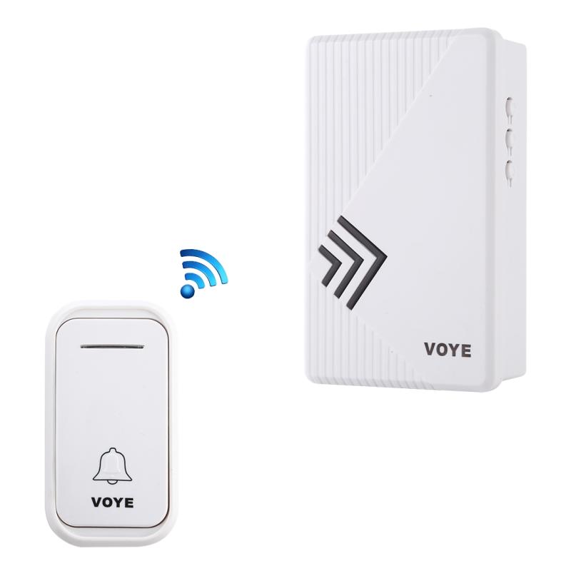 VOYE V022F Home Music Remote Control Wireless Doorbell with 38 Polyphony Sounds (White)  |  Wireless Doorbell Security & Surveillance Wireless Doorbell