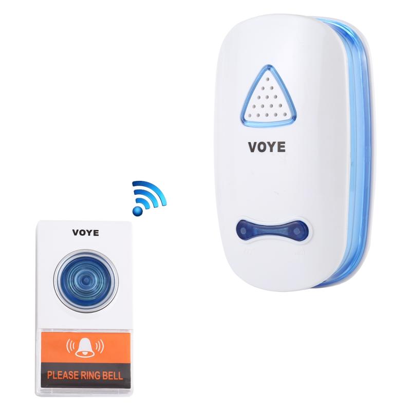 VOYE V025A Home Music Remote Control Wireless Doorbell with 38 Polyphony Sounds (White)  |  Wireless Doorbell Security & Surveillance Wireless Doorbell