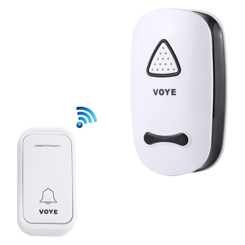 VOYE V025F Home Music Remote Control Wireless Doorbell with 38 Polyphony Sounds (White)  |  Wireless Doorbell Security & Surveillance Wireless Doorbell