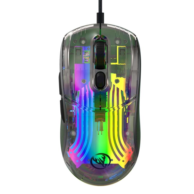 X400 7 Keys Transparent RGB Wired Gaming Mouse (Black)  |  Wired Mice Computer Accessories Wired Mice