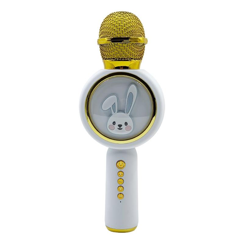 X6 Children Portable Bluetooth Light Microphone Audio All-in-One Machine (Milky White)  |  Microphones Computer Accessories Microphones