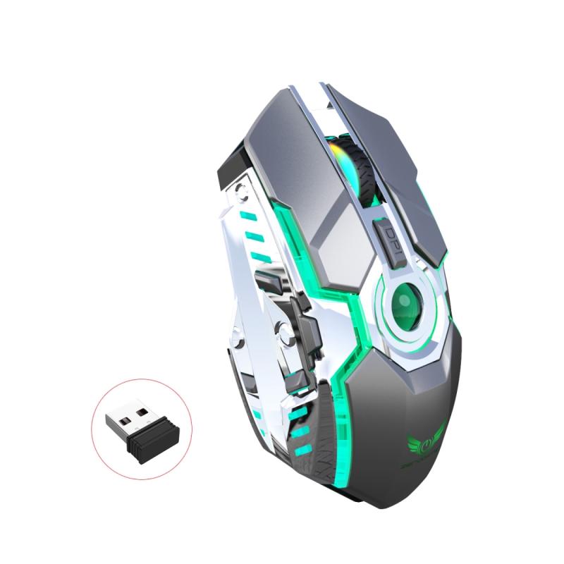 ZERODATE T30 2.4GHz 2400DPI Three-speed Adjustable RGB Backlight Wireless Optical Mouse (Grey) – T30 White  |  Wireless Mice Computer Accessories Wireless Mice