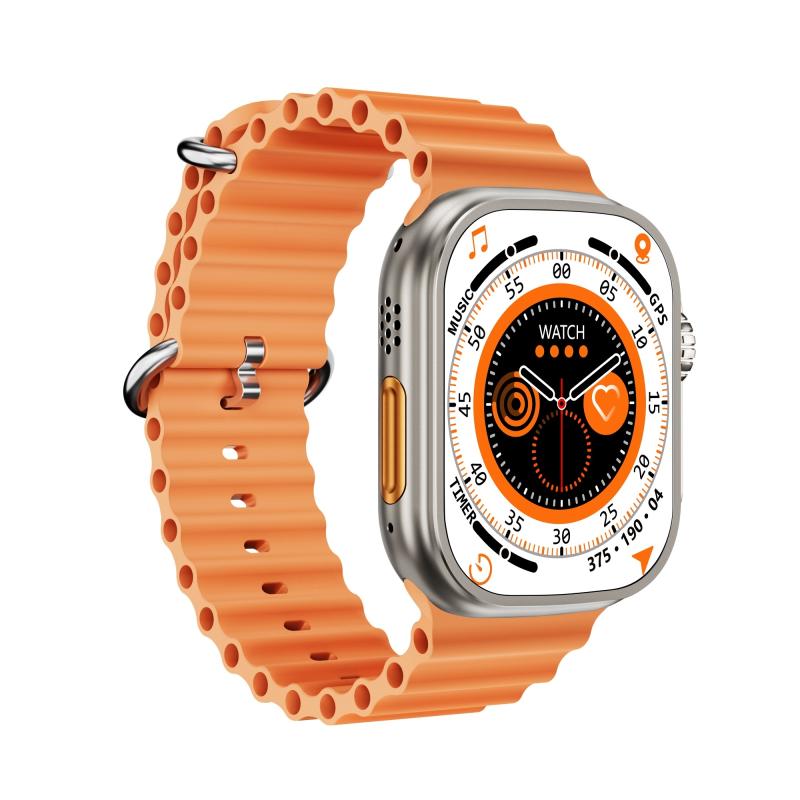 ZGA W02 2.02 inch Screen Seconds Hand BT Call Smart Watch, Support Heart Rate / AI Voice Assistant / Sedentary Reminder (Orange)  |  Smart Watches Smart Watches Smart Watches