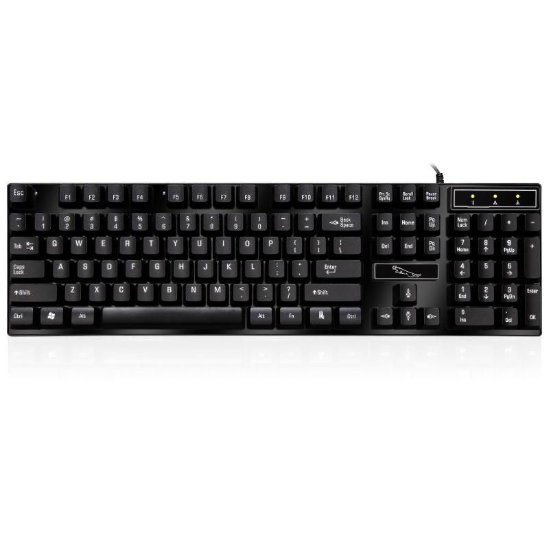 ZGB Q17 104 Keys USB Wired Suspension Gaming Office Keyboard for Laptop, PC (Black)  |  Wired Keyboards Computer Accessories Wired Keyboards