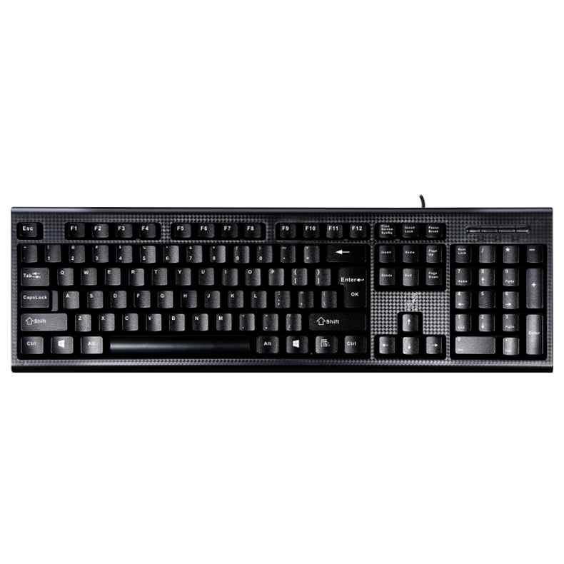 ZGB Q9 104 Keys USB Wired Grid Texture General Gaming Office Keyboard (Black)  |  Wired Keyboards Computer Accessories Wired Keyboards