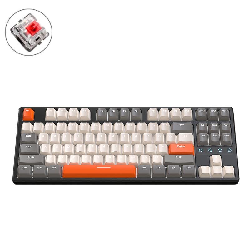 ZIYOU LANG K87 87-Keys Hot-Swappable Wired Mechanical Keyboard, Cable Length: 1.5m, Style: Red Shaft (Micr-light White Light) – K87 Red Shaft (Micr-light White Light)  |  Wired Keyboards Computer Accessories Wired Keyboards