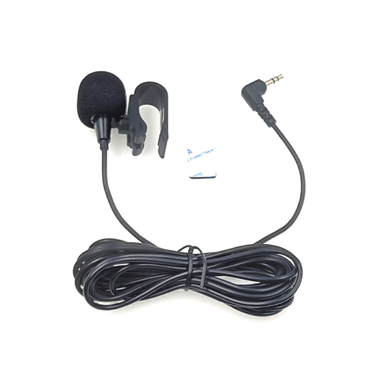 ZJ025MR Stick-on Clip-on Lavalier Microphone for Car GPS / Bluetooth Audio DVD External Mic (3m, 90 Degree Elbow 2.5mm Jack Stereo)  |  Microphones Computer Accessories Microphones