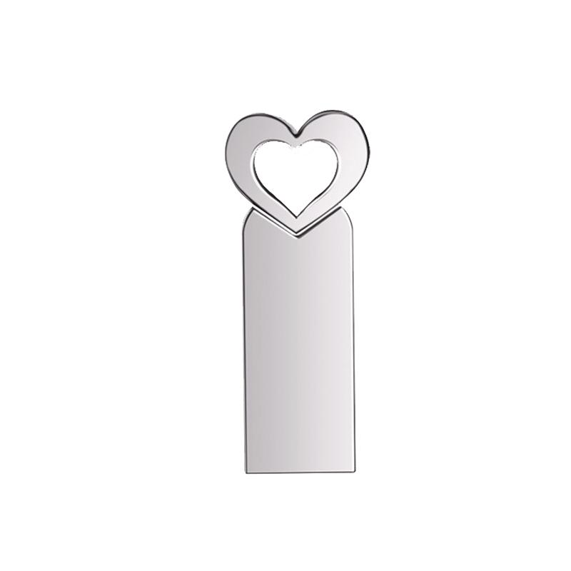 Zshqu2 Heart-Shaped USB 2.0 High Speed Metal USB Flash Drives, Capacity: 32GB (White)  |  USB Flash Memory Computer Accessories USB Flash Memory