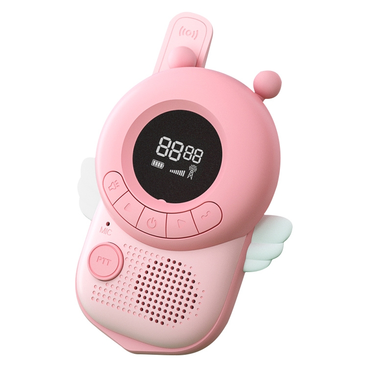 adj-847 Cartoon Bee-shaped Children Walkie-talkie Wireless 3km Call Outdoor Parent-child Interactive Toy with Flashlight & Anti-lost Lanyard (Pink)  |  Kid Walkie Talkies Kid Walkie Talkies Kid Walkie Talkies