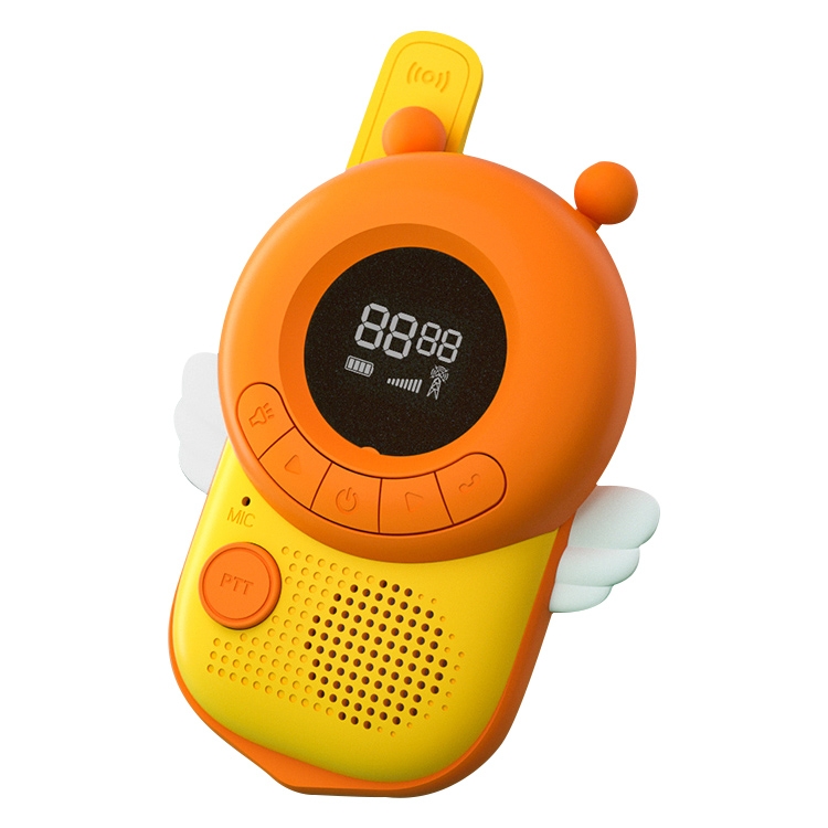 adj-847 Cartoon Bee-shaped Children Walkie-talkie Wireless 3km Call Outdoor Parent-child Interactive Toy with Flashlight & Anti-lost Lanyard (Yellow)  |  Kid Walkie Talkies Kid Walkie Talkies Kid Walkie Talkies