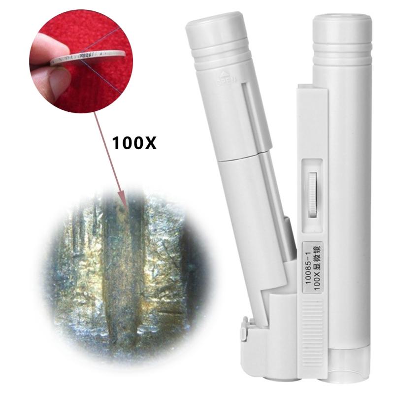 10085-1 100X Double Tube Microscope With LED Light Identification Magnifier  |  USB Microscopes Computer Accessories USB Microscopes