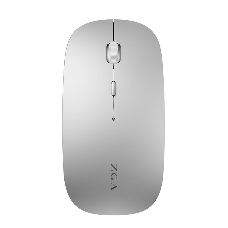 ZGA Chinchilla Dual Mode Wireless 2.4G + Bluetooth 5.0 Mouse (Silver)  |  Wireless Mice Computer Accessories Wireless Mice