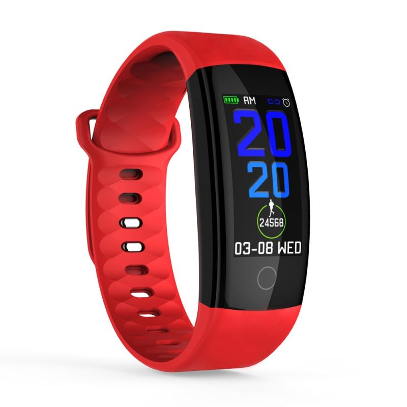 QS01 0.96 inches TFT Color Screen Smart Bracelet IP67 Waterproof, Support Call Reminder /Heart Rate Monitoring /Sleep Monitoring /Blood Pressure Monitoring /Sedentary Reminder (Red)  |  Smart Bracelets Smart Bracelets Smart Bracelets