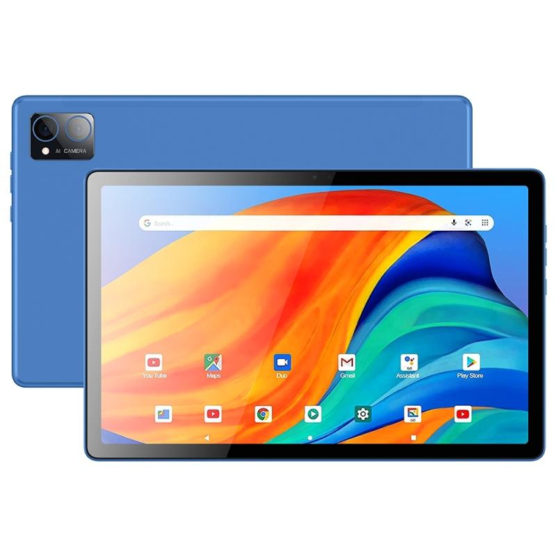 BDF P60 4G LTE Tablet PC 10.1 inch, 8GB+128GB, Android 11 MTK6755 Octa Core with Leather Case, Support Dual SIM, EU Plug (Blue)  |  Android Tablets Android Tablets Android Tablets